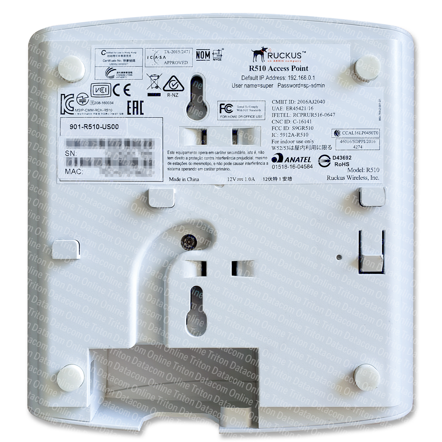 901-R510-US00 - Ruckus R510 Wireless Access Point 802.11ac 2x2:2 MU-MIMO