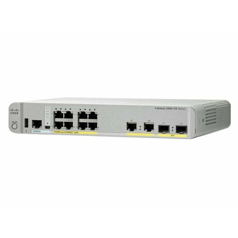 Cisco Switches Refurbished Cisco Catalyst 3560 8 Port Gigabit Switch POE - WS-C3560CX-8PC-S