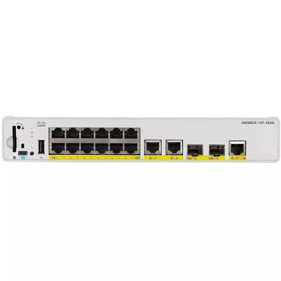 Cisco Cisco Cisco Catalyst 9200CX 12-port 1G, 2x10G and 3x1G, data, Network Advantage - C9200CX-12T-2X2G-A Refurbished