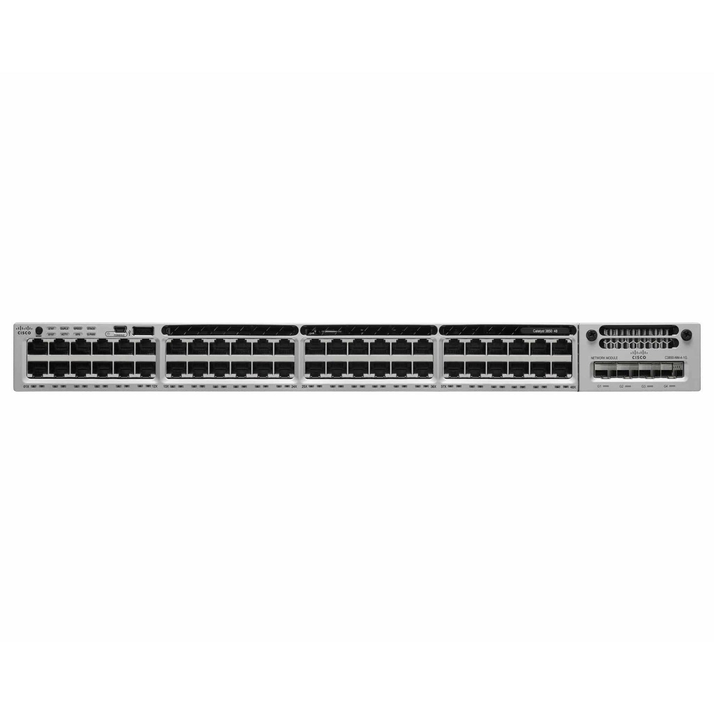 WS-C3850-##U-x - Cisco Catalyst 3850 Series Switch with 24 or 48 Ports Gigabit UPOE, Modular Uplinks
