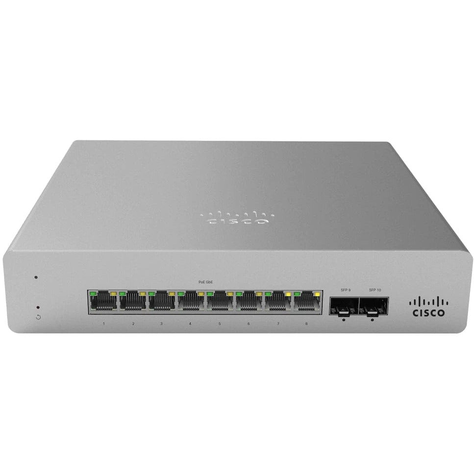 Cisco Cisco Cisco Meraki MS120 8 Port Cloud Managed PoE Switch - MS120-8LP-HW - Refurbished