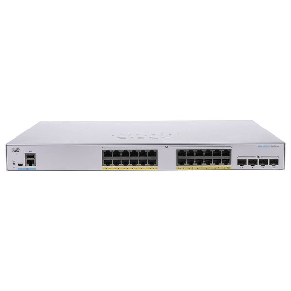 Cisco Cisco Cisco 24x 10/100/1000 Ethernet PoE+ ports and 370W PoE budget, 4x 10G SFP+ uplinks Switch - C1000-24FP-4X-L Refurbished