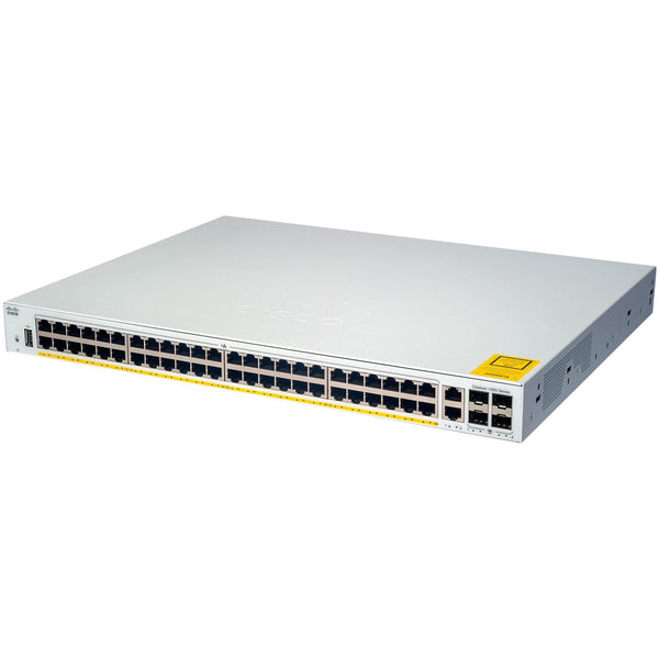 Cisco Cisco Cisco 48x 10/100/1000 Ethernet PoE+ and 370W PoE budget ports, 4x 1G SFP uplinks Switch - C1000-48P-4G-L Refurbished