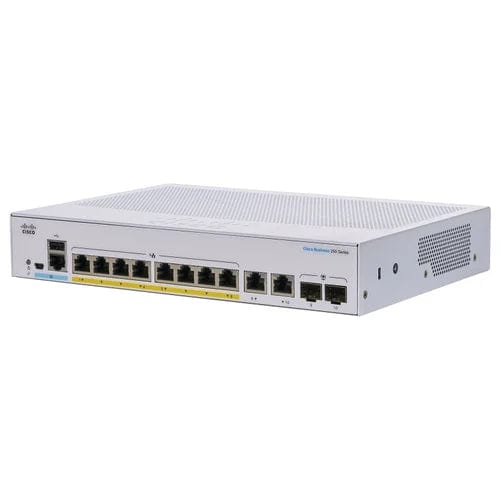 Cisco Cisco Cisco 8x 10/100/1000 Ethernet PoE+ ports and 120W PoE budget, 2x 1G SFP and RJ-45 combo uplinks Switch - C1000-8FP-2G-L New