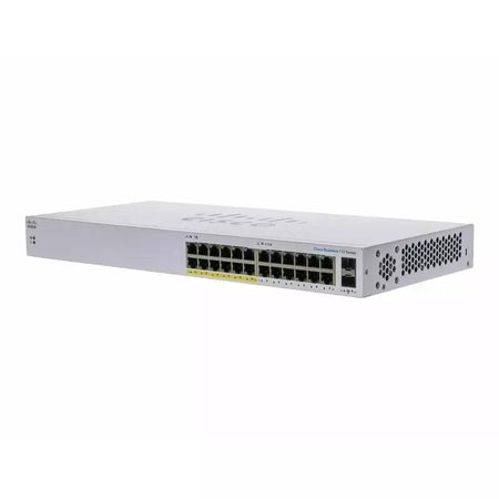 Cisco Cisco Cisco Business 110 Series 24 10/100/1000 Ports PoE Unmanaged Switch w/ 2 Gigabit SFP - CBS110-24PP-NA Refurbished