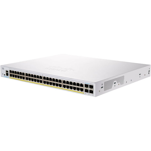 Cisco Cisco Cisco Business 250 Series 48 10/100/1000 Port PoE+ Smart Switch w/ 4 10 Gigabit SFP+ - CBS250-48P-4X-NA Refurbished