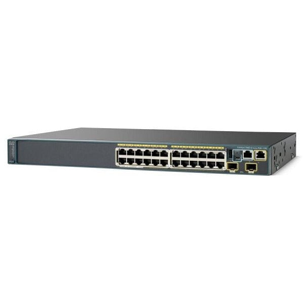 Cisco Switches Cisco Catalyst 2960S 24 Port 10/100/1000 PoE Gigabit Switch w/ 2 SFP+ - WS-C2960S-24PD-L Refurbished