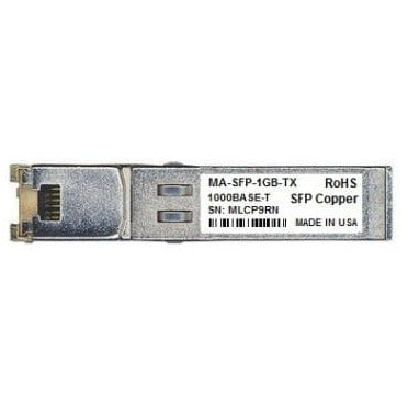 Meraki Meraki Cisco Meraki 1GbE SFP Copper Module For MX75, MX85, MX95, MX105, MX250, MX450 - MA-SFP-1GB-TX - New
