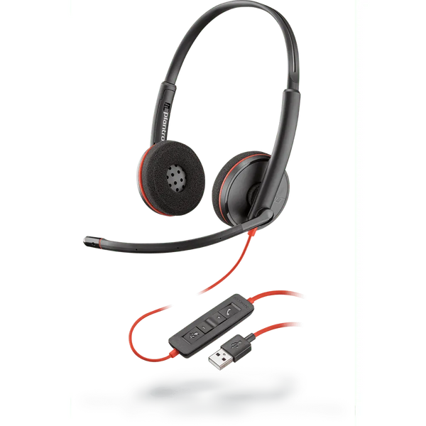 POLY/PLANTRONICS Poly POLY/PLANTRONICS Blackwire C3220 Wired USB Stereo Headset (209745-201) - PLAN-BLACKWIRE-C3220 New