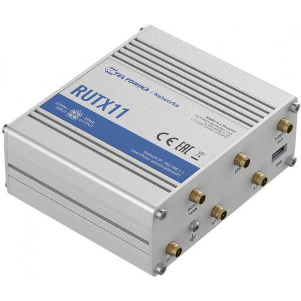 Teltonika Teltonika Teltonika RUTX11 LTE CAT6 Industrial Cellular Router w/ 4 Gigabit Ethernet Ports/WiFi/Bluetooth (RUTX11100400) - TELTONIKA-RUTX11 - New