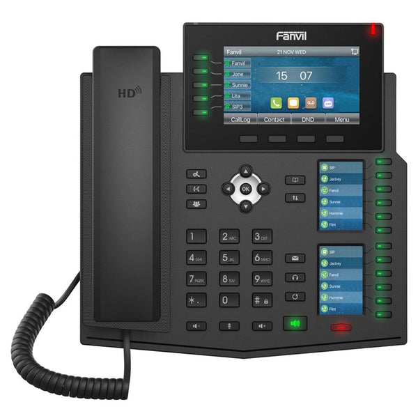 Fanvil Fanvil Fanvil X6U 3 Color Display 20 Line SIP PoE  Gigabit IP phone w/ Bluetooth - FANVIL-X6U - New