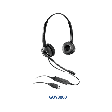 Grandstream Grandstream Grandstream HD USB Headsets with Noice Canceling Mic - GRANDSTREAM-GUV3000